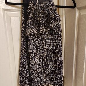 Ann Taylor Navy and Cream Skirt Set